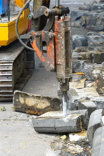 Jackhammer on building site — Stock Photo, Image