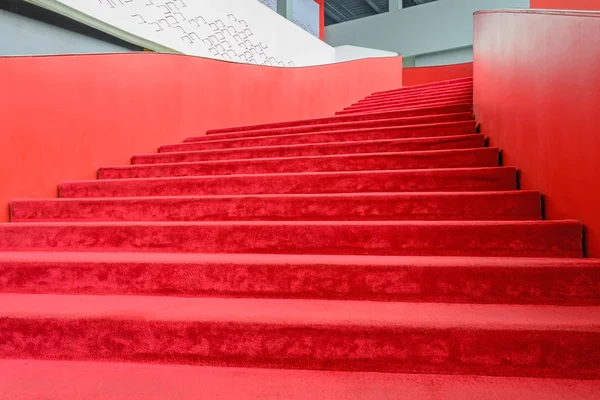 Red carpet stairway — Stock Photo, Image