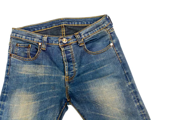 Blå jean isolerade — Stockfoto