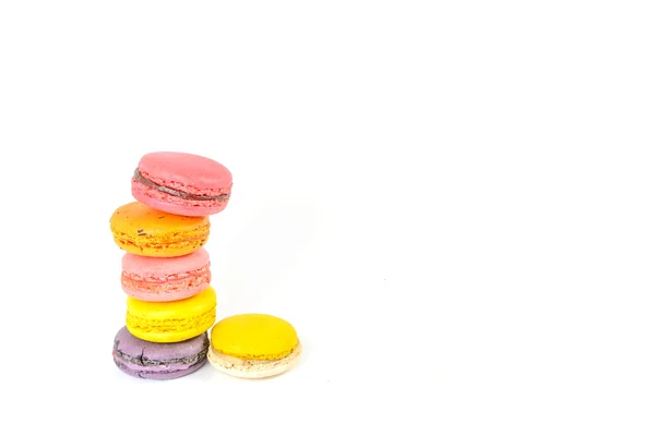 Kolorowy macarons izolować — Zdjęcie stockowe