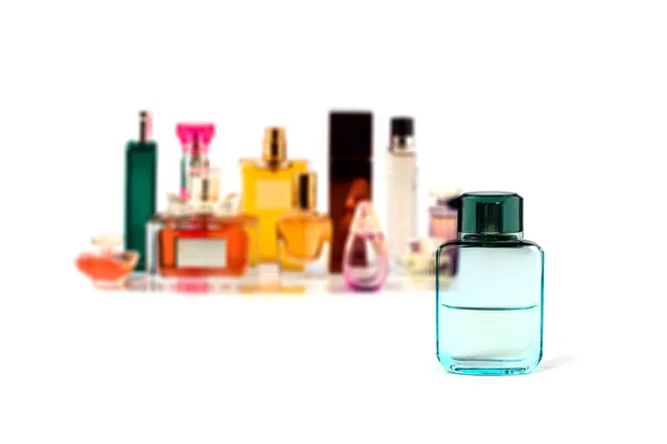 Various perfumes collection isolated on white — Stock Photo, Image