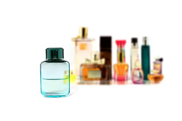 Various perfumes collection isolated on white — Stock Photo, Image