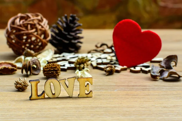 Wooden word "LOVE" — Stock Photo, Image