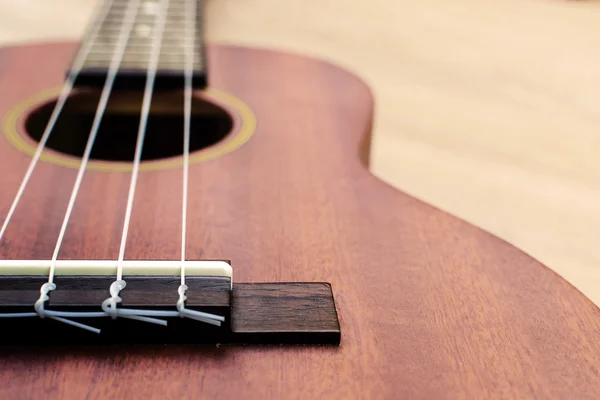 Close up van ukulele — Stockfoto