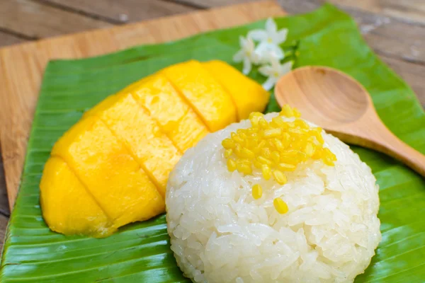 Ripe mango and sticky rice — Stock Photo, Image
