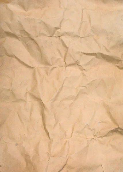 Brown wrinkled paper textured — Stock Photo, Image