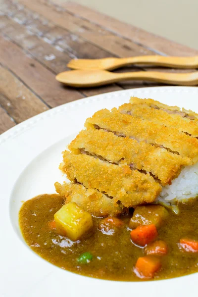 Japanisches Curry und Tonkatsu — Stockfoto