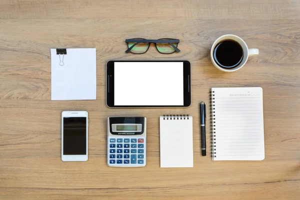 Office supply and Cup of coffee — Stock Photo, Image