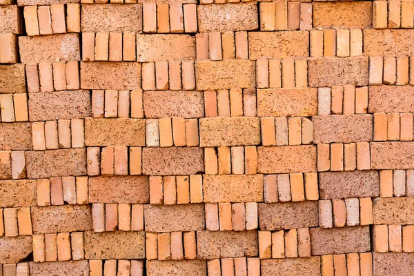 Stack of orange bricks — Stock Photo, Image