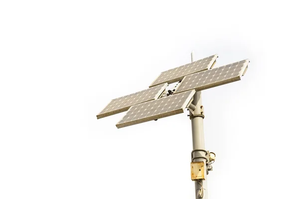 Solar panel mobilmast isolerade — Stockfoto