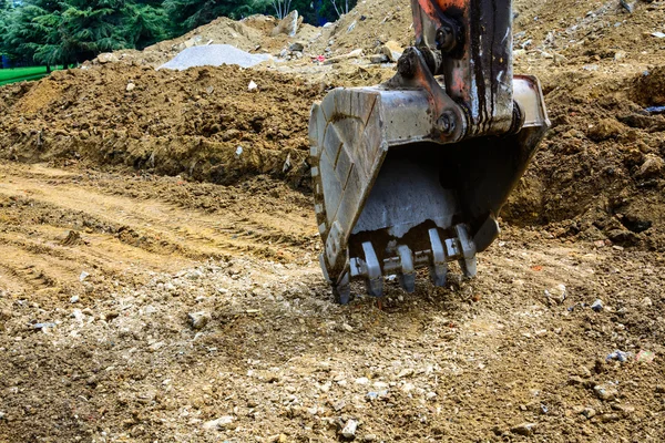 Digger grävmaskin hink bulldozer — Stockfoto