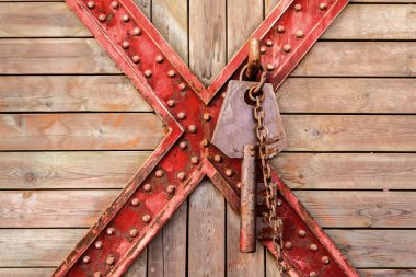 Eski ahşap ve metal arka