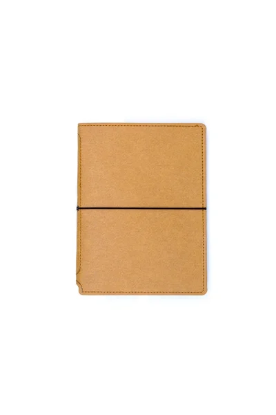 Close up of blank brown notebook — Stock Photo, Image