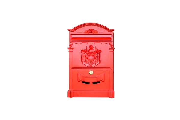 Roter Vintage Briefkasten isoliert — Stockfoto