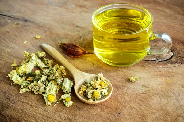 Eski ahşap Çin Chrysanthemum çayı