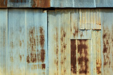 Oluklu demir paslı metal doku