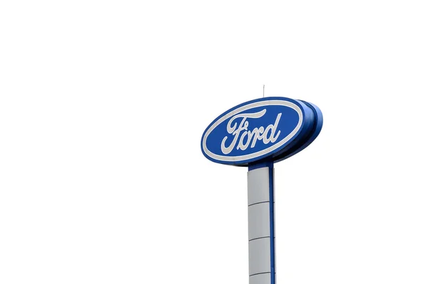 Büyük Ford logo imza izole üzerinde beyaz arka plan — Stok fotoğraf