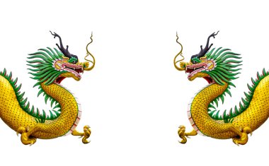 Çince ejderha heykel izole