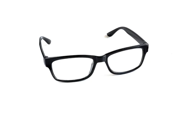Svart nörd glasögon isolerad på vit — Stockfoto