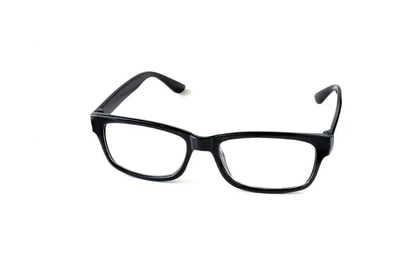 Svart nörd glasögon isolerad på vit — Stockfoto