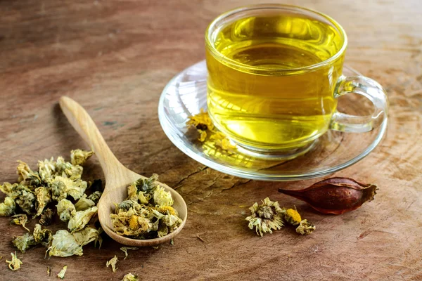 Eski ahşap Çin Chrysanthemum çayı