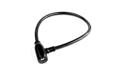 Beyaz arka plan üzerinde izole bisiklet kilidi