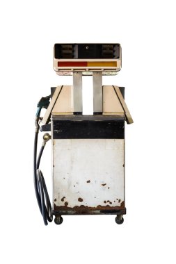 İzole antika gaz pompası 