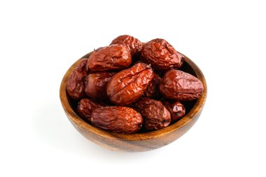 Kurutulmuş hünnap meyve üzerinde beyaz izole