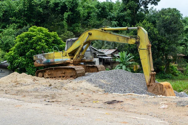 Digger grävmaskin hink bulldozer — Stockfoto