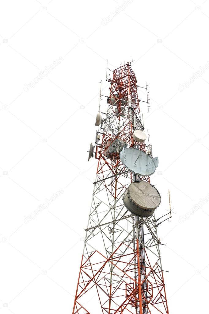 Antenna Tower of Communication isolated on white background