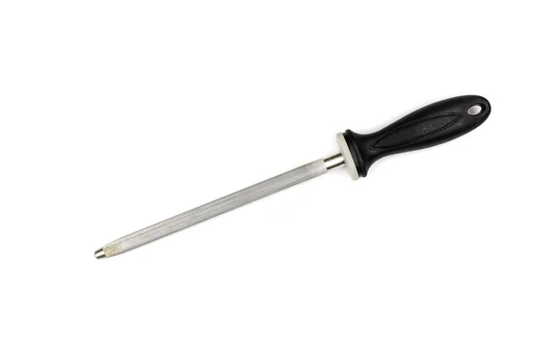 Afiador de faca isolado em branco — Fotografia de Stock