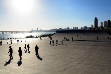 İnsanlar Xinghai defne, Landmark Dalian City, Çin