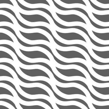 Dalgalı gri ve beyaz desenli kıvrımlı çizgiler.