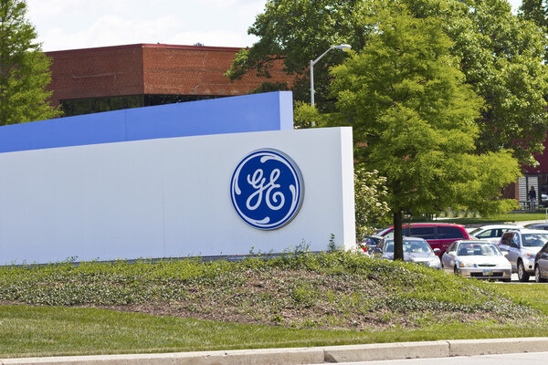 Cincinnati - Circa June 2016: Logos From the General Electric Aviation Facility. GE Aviation is a Provider of Jet Engines IV