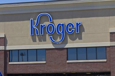 Indianapolis - Circa June 2016: A Kroger Supermarket. The Kroger Co. is One of the World's Largest Grocery Retailers II clipart