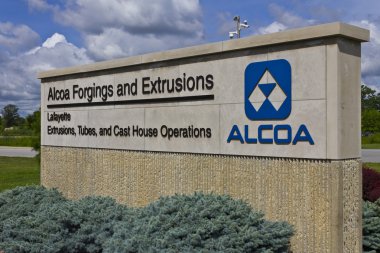 Lafayette, IN - Circa July 2016: Alcoa Incorporated Forging and Extrusion Plant. Alcoa is a global leader in lightweight metals technology IV clipart