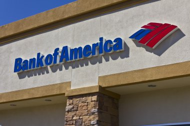 Las Vegas - Circa Temmuz 2016: Bank of America Bank and Loan Branch. Bank of America Bir Bankacılık ve Finansal Hizmetler Corporation III olduğunu