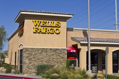 Las Vegas - Temmuz 2016 yaklaşık: Wells Fargo perakende banka şubesi. Wells Fargo finansal hizmetler VII bir sağlayıcı olduğunu