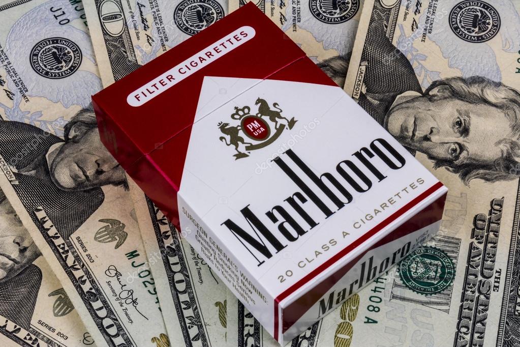 Packung Marlboro Zigaretten, hergestellt von Philip Morris