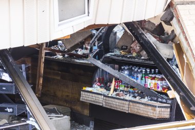Kokomo - 24 Ağustos 2016: Birkaç Ef3 kasırgası indi, biri yerel bir Starbucks 9'u yok etti