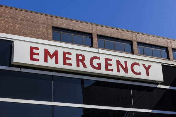 White and Red Emergency Entrance Sign for a Local Hospital XII