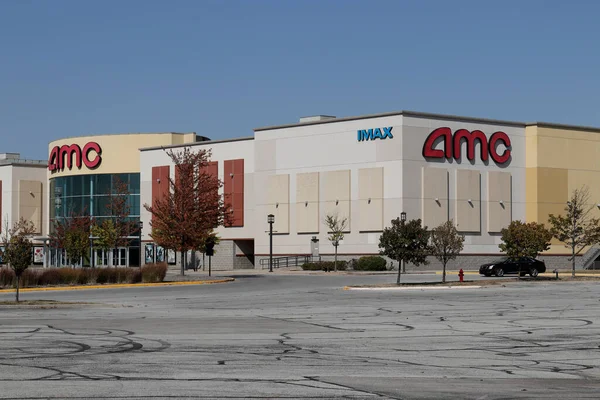 印第安纳波利斯 2020年10月 Amc电影院所在地 Amc剧场必须适应新的社会疏远的常态 — 图库照片