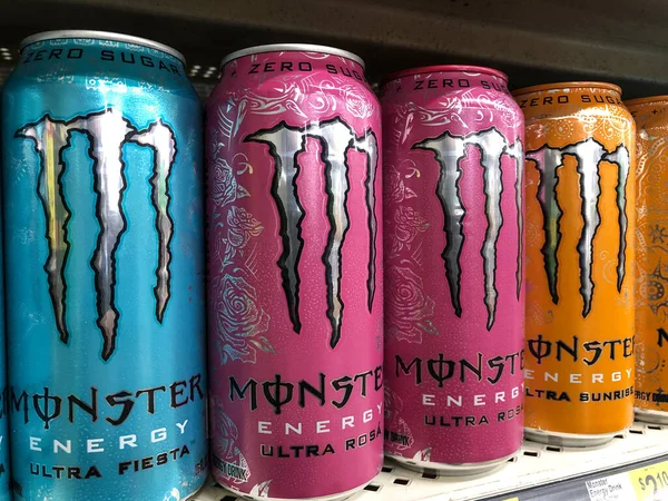 Indianápolis Circa Novembro 2020 Monster Beverage Display Monster Beverage Corporation — Fotografia de Stock