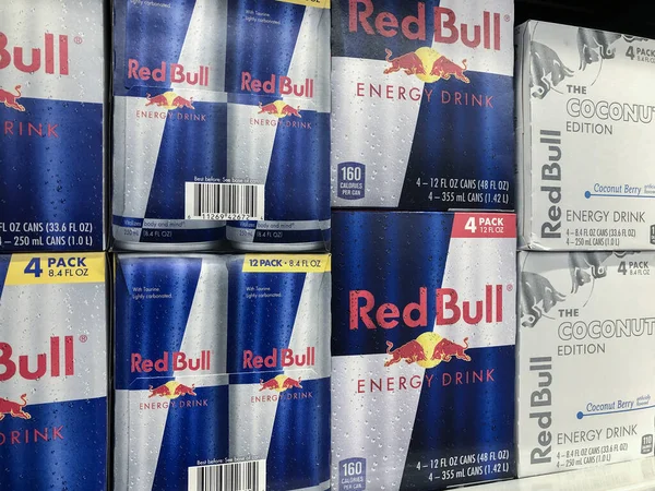 Indianapolis 2020 November Red Bull Energy Drink Kijelző Red Bull — Stock Fotó