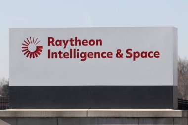 Indianapolis - Aralık 2020: Raytheon İstihbarat ve Uzay Bölümü. Raytheon Teknolojileri gelişmiş sensörler, eğitim, siber ve yazılım çözümleri geliştiricisidir..