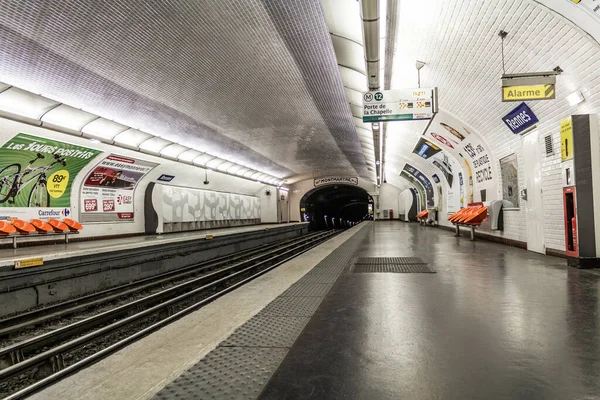 Paris Sekitar Mei 2011 Stasiun Metro Subway Menuju Montmartre — Stok Foto