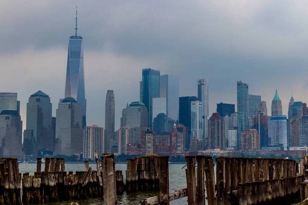 New York Circa Srpen 2019 Manhattan Panorama Včetně One World — Stock fotografie