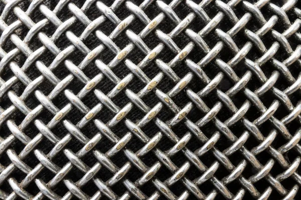 Microphone Macro Closeup Grille Background Picture — Stock Photo, Image