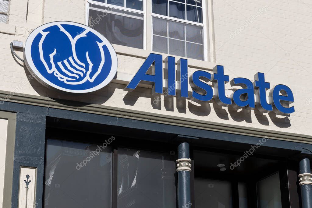 Noblesville - Circa January 2021: Allstate Insurance office. The Allstate Corporation is the second largest personal lines insurer in the US.