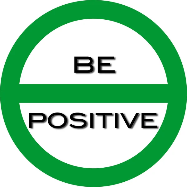 Insigne Positif Avec Cercle Vert Sur Lit Blanc Fond Transparent — Image vectorielle